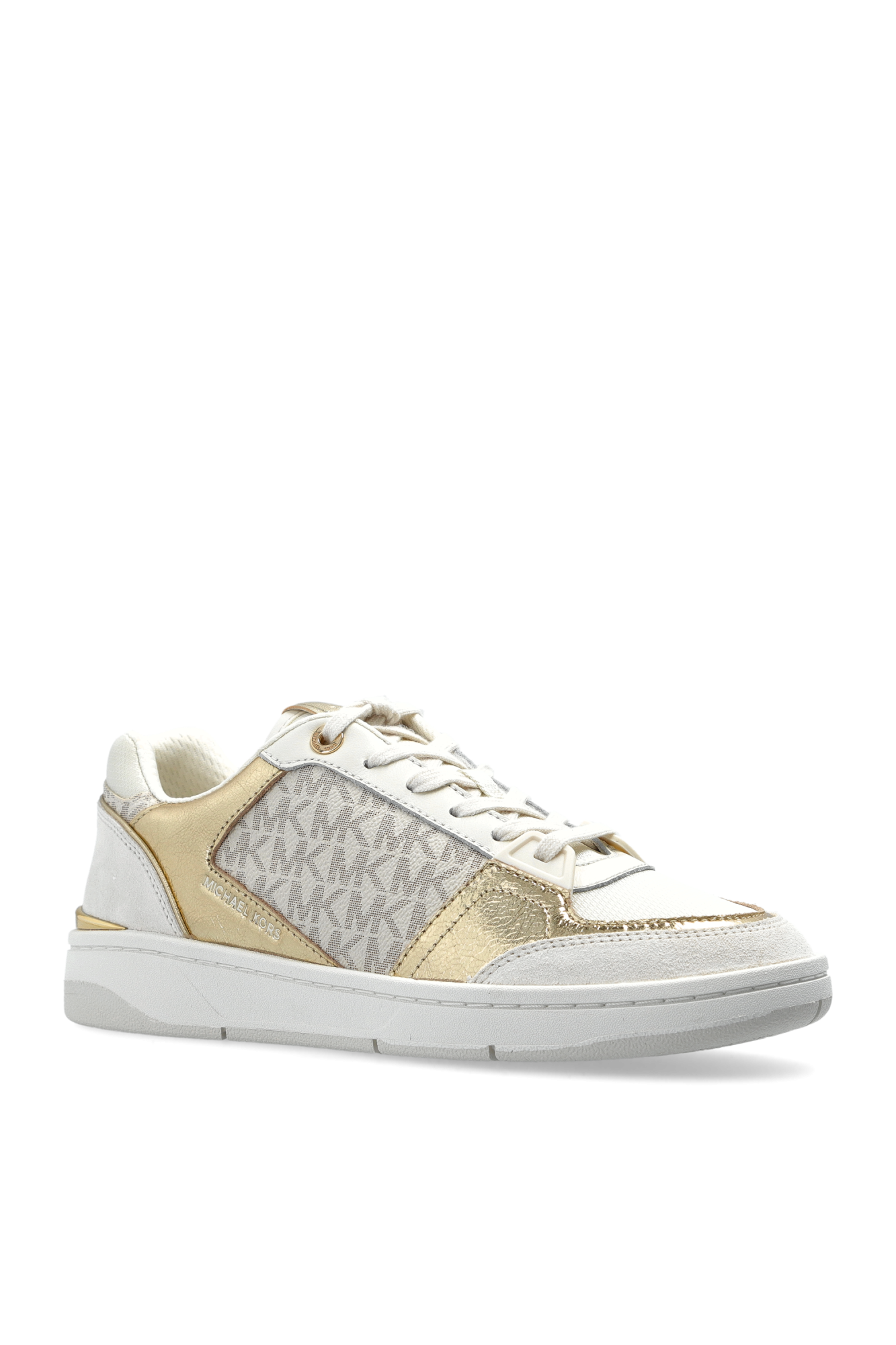 Michael kors shoes white and gold online